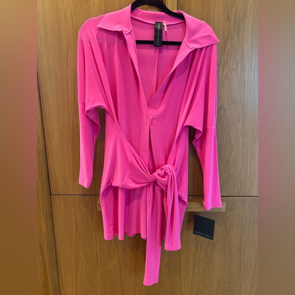 REVOLVE X NORMA KAMALI orchid pink ty front mini dress